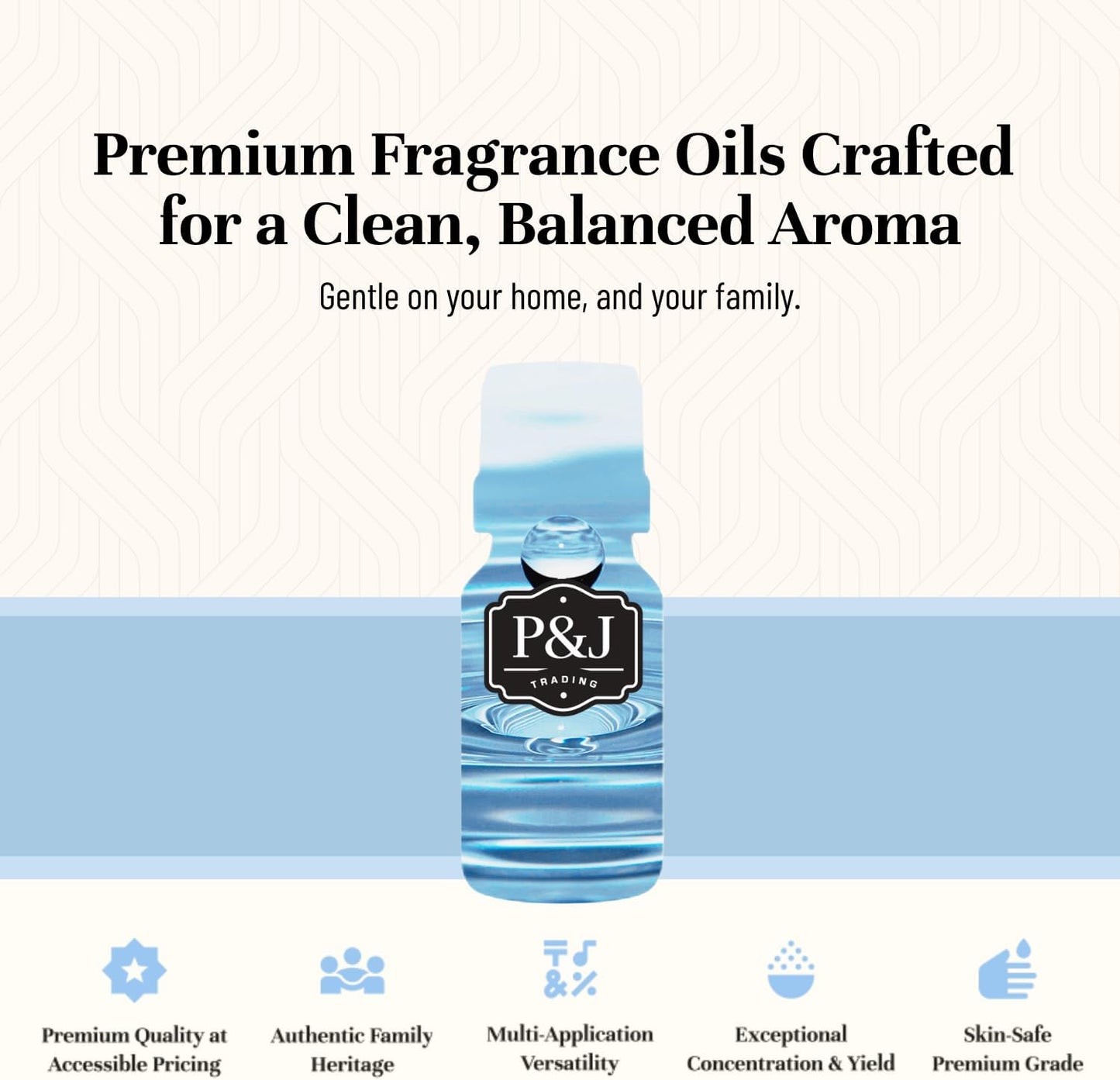 P&J Fragrance Oil Clean Home Set | Lemongrass, Fresh Cotton, Clean & Fresh, Aloe, Bamboo, Orange Candle Scents for Candle Making, Freshie Scent, Soap Making Supplies, Diffuser Oil Scents