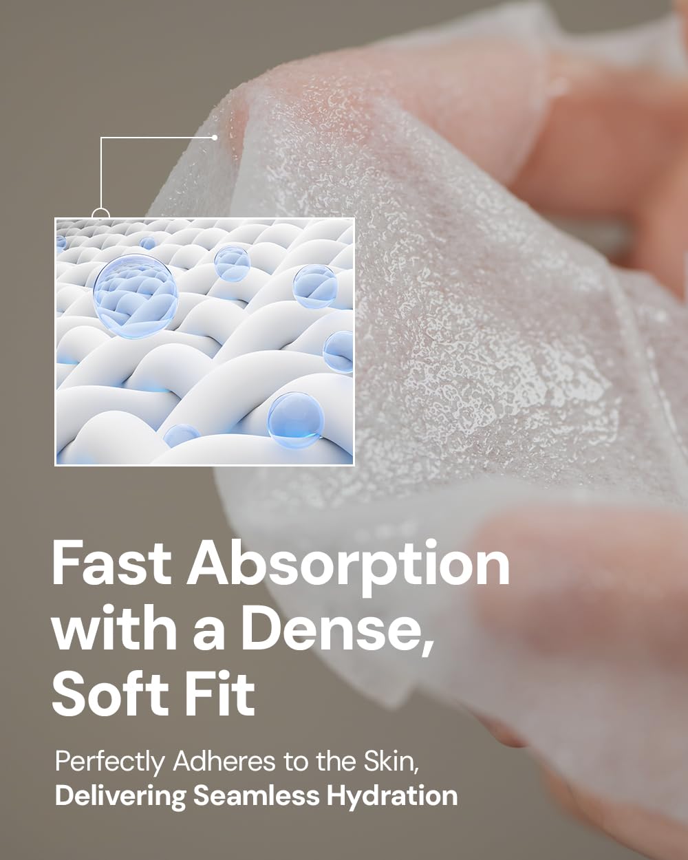 Milk Thistle Repair Face Mask – Korean Skin Care with Centella, Hyaluronic Acid & Adenosine | Hydrating & Soothing Sheet Mask for Sensitive Skin, Fragrance-Free, 10EA