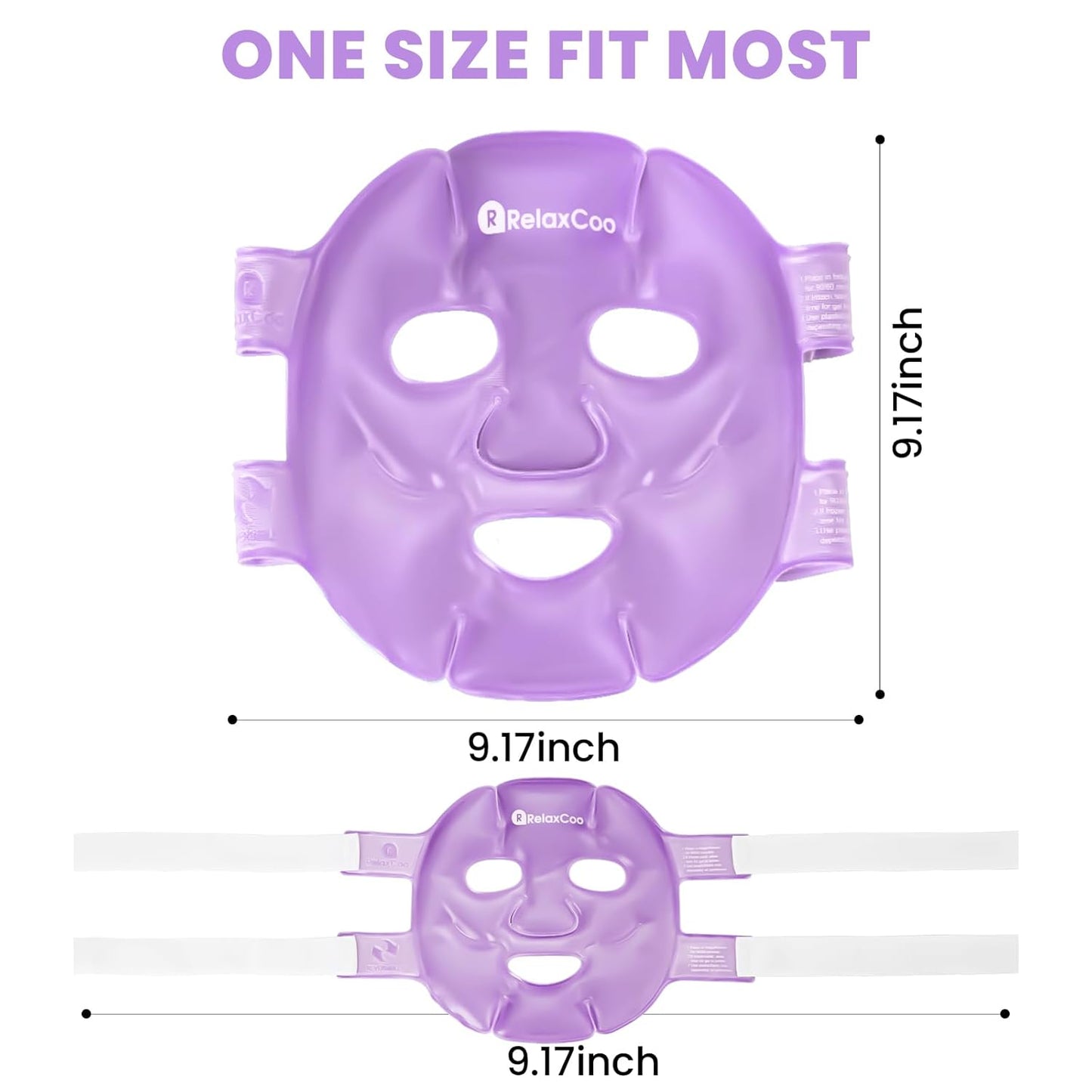 Cold Face Eye Mask Ice Pack Reduce Face Puff,Dark Circles,Gel Hot Cold Compress,Face SPA for Woman Sleeping, Pressure, Headaches, Skin Care, 2 Pack, Purple
