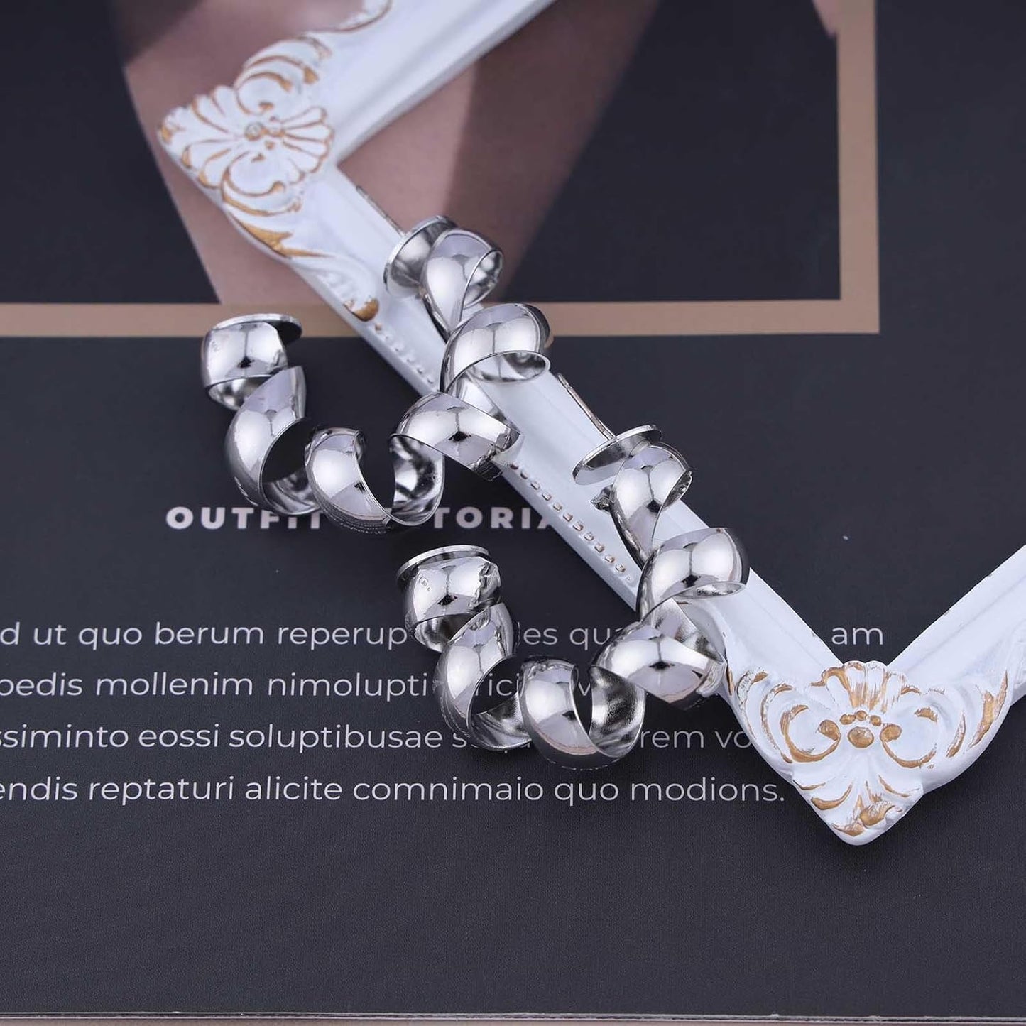 Vintage Exaggerated Irregular Circle Earrings Twist Hoop Earrings Twisted Rope Round Earrings Silver Circle Hoop Dangle Earrings Jewelry for Women