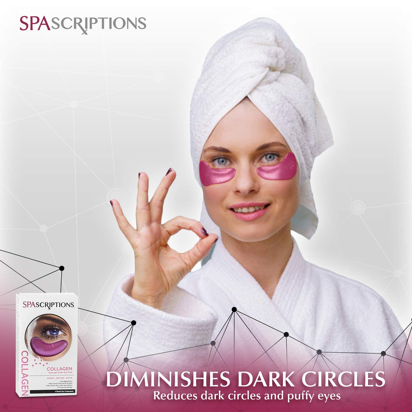 Collagen Hydrogel Under-Eye Pads - 4 Pack