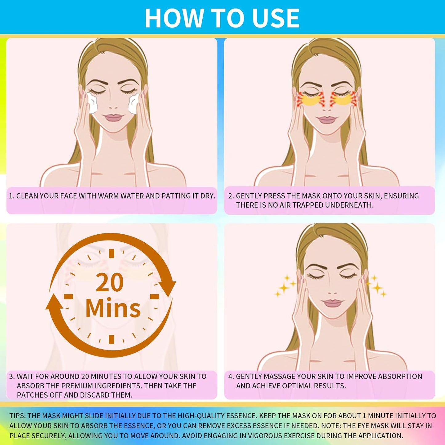 Under Eye Patches For Puffy Eyes Treatment 30 Pairs, 24K Gold Eye Mask For Dark Circles And Puffiness, Hyaluronic Acid Eye Mask For Puffiness, Eye Gel Pads, Eye Bags Treatment, Eye Mask Skincare