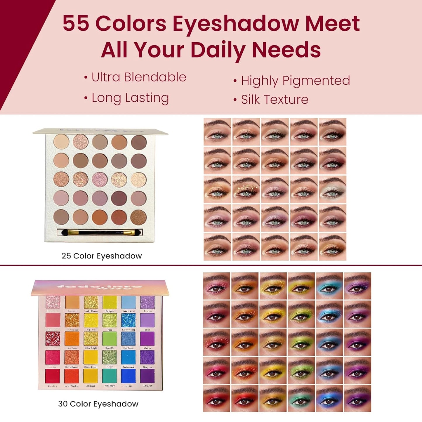 Makeup Kit for Women, Travel Makeup Kit, Makeup Full Kit for Beginners Teens Girls, Makeup Bundle Include 3 Matte & Shimmer Eyeshadow Palettes, Blush Palette, Lip Gloss Set, Concealer