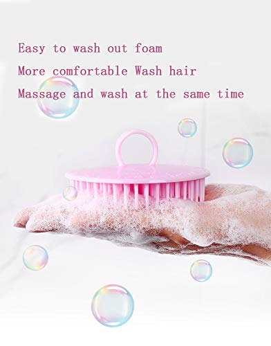 Hair Scalp Brush Dandruff Cleaning Brush Shower Scalp Shampoo Brush Scalp Massager Pack of 4(Blue,Green,Yellow,Pink)