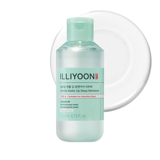 Illiyoon Gentle Deep Eye Makeup Remover | for Waterproof Mascara, Lipstick, Eyeliner, Non-Greasy 2-Phase Oil & Water Formula, Ophthalmologist Tested, Vegan, Korean Skin Care, 4.73 fl.oz.