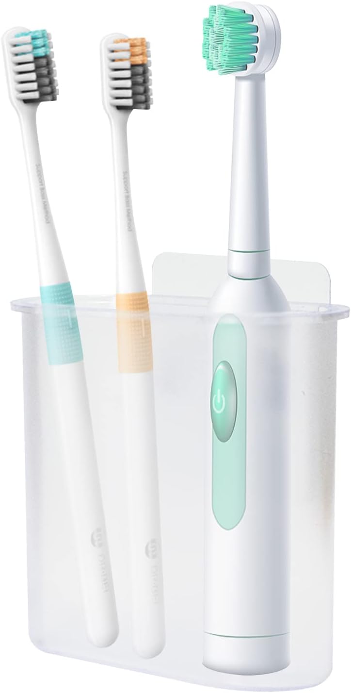 Toothbrush Holders Wall Mounted, Self Adhesive Tooth Brush Holder for Bathroom Electric Toothbrush Toothpaste Razor Bathroom Accessories(Clear)