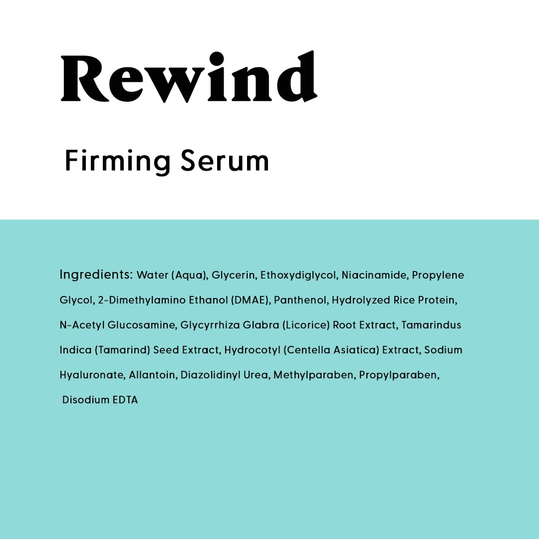 Stratia Rewind Firming & Hydrating Serum with Hyaluronic Acid & Niacinamide - Moisturizes & Evens Skin Tone with DMAE for Smooth, Plump Skin, 1.3 Fl Oz