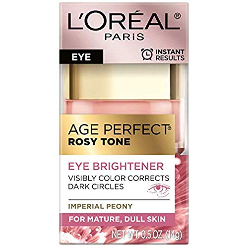 Eye Brightener Eye Cream Skin Care, Age Perfect Rosy Tone Eye Brightener to Visibly Color Correct Dark Circles, Fragrance Free, Paraben Free, 0.5oz.(Pack Of 2)
