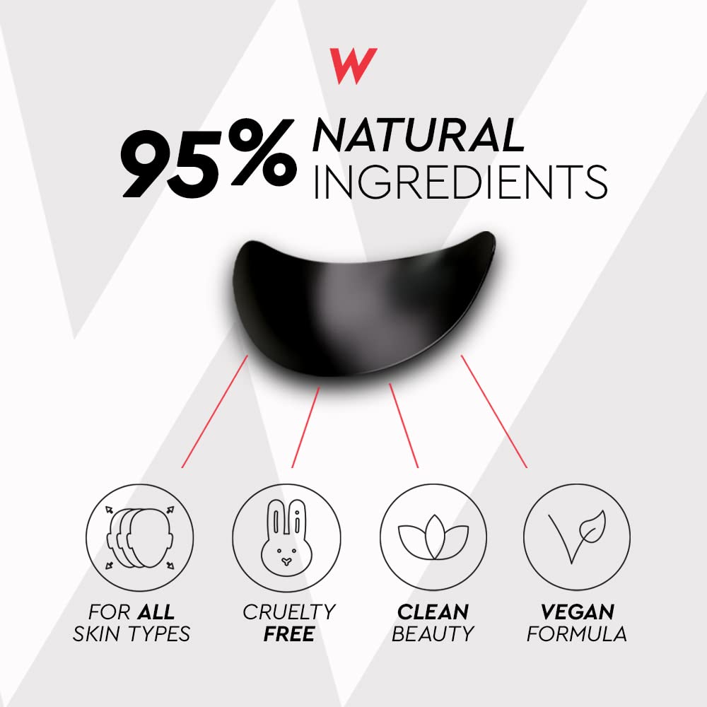Wolf Project Under Eye Patches (15 pairs) For Dark Circles, Puffy Eyes, and Wrinkles - With Caffeine, Vitamin C and Peptides. Under Eye Masks Reduce Tired Eyes And Under Eye Bags