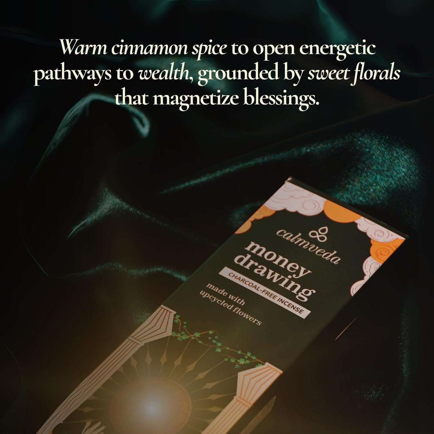 Attract Money Incense Sticks - for Manifestating Abundance (80+ Sticks) with Aventurine Crystal Keychain for Unlocking Wealth | Spicy Aroma of Cinnamon Incense & Clove