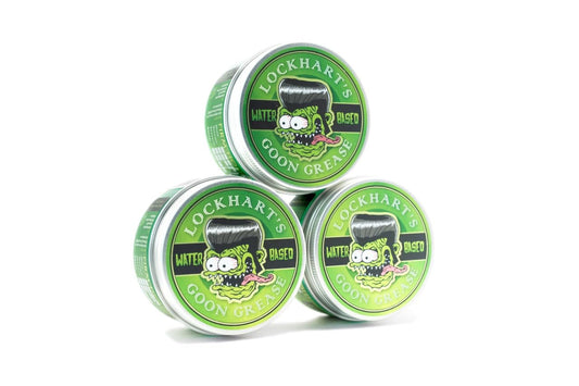 Goon Grease by Lockhart’s (3 pack) – Water-Based Pomade for Men – High Shine and Stronger Hold For The Slickest Hair On Earth – Perfect For Modern Looks, Curly or Slicked Back Hair (3.4oz each)
