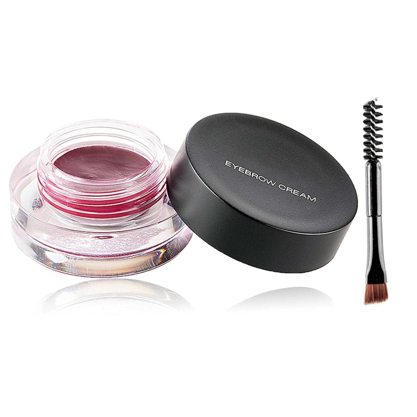 Eyebrow Pomade Cream,Brow Pomade Gel Naturally Long Lasting Waterproof,Delicate and Smooth Eye Brow Makeup Cosmetics with Eyebrow Brush - Wine