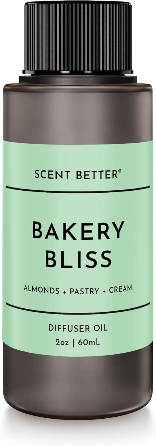 Scent Better Bakery Bliss Aroma Essential Oil Blend: an Aromatherapy Blend of Almond, Cherries, and a hint of Pistachio with for Ultrasonic Diffusers & Nebulizers (2 Fl Oz, 60 mL)