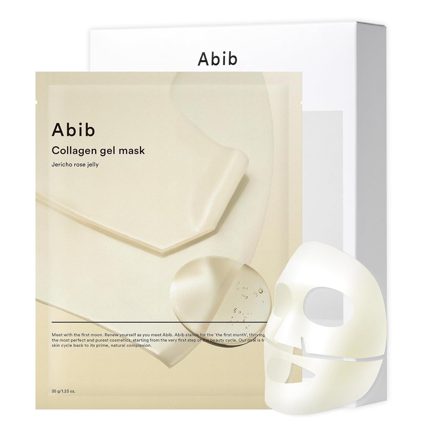 Abib Collagen Gel Mask Jericho Rose Jelly 10 Sheets (Nourishing) I Korean Vegan Collagen, Cooling Nourishing Hyaluronic Acid Hydrogel Face Mask Skin Care