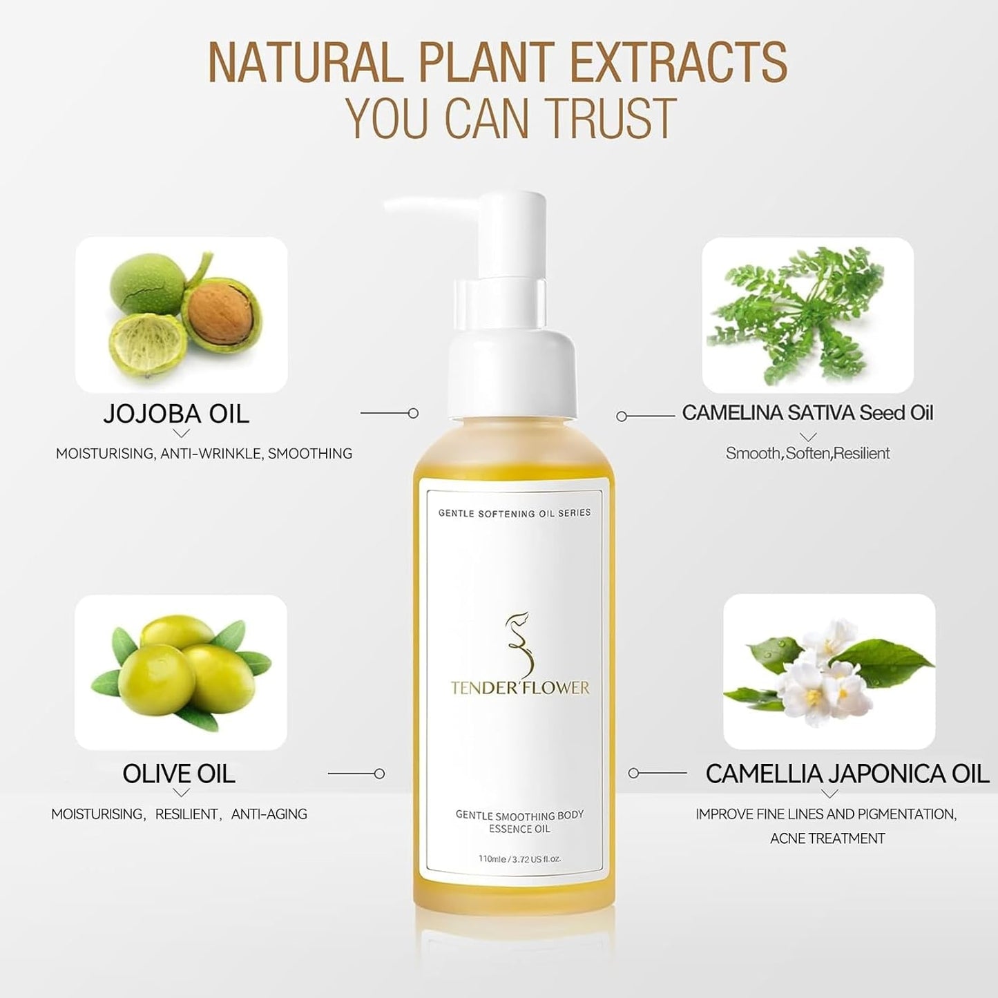 Stretch Mark Oil（110ml）, body oil for Pregnancy,belly oil, belly abdominal Serum Skin Care,Moisturizing Dry Skin, Tender & Softening，True Belly Serum 3.7OZ