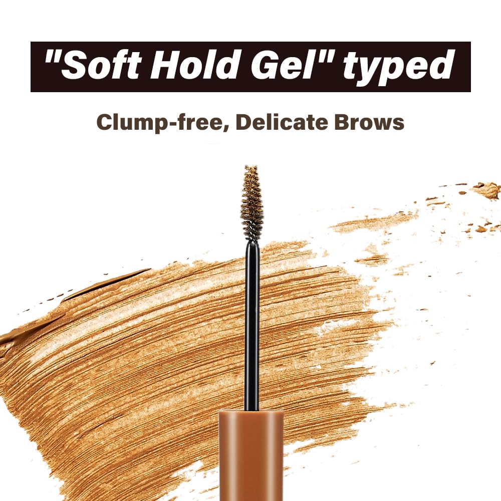 ETUDE Color My Brows Big Size, Brow Mascara, 3D Natural Coloring, Beeswax & Carnauba Wax, Moisturizing Brow Care, Eyebrow tint, Soft Gel Texture, Korean Makeup, Beauty, Light Brown (0.304 Fl Oz)