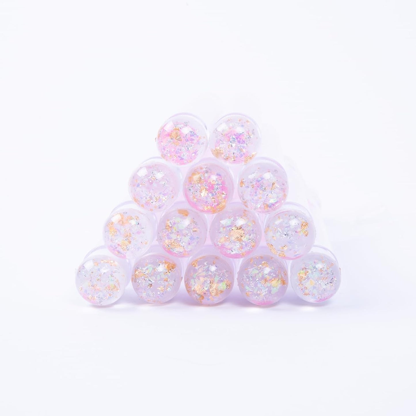 i-Laesh 20Pcs Diamond Foil Gold Pink Disposable Mascara Wands with Tube - Spoolies for Eyelash Extensions, Cleaning & Brow Makeup - Applicator Set