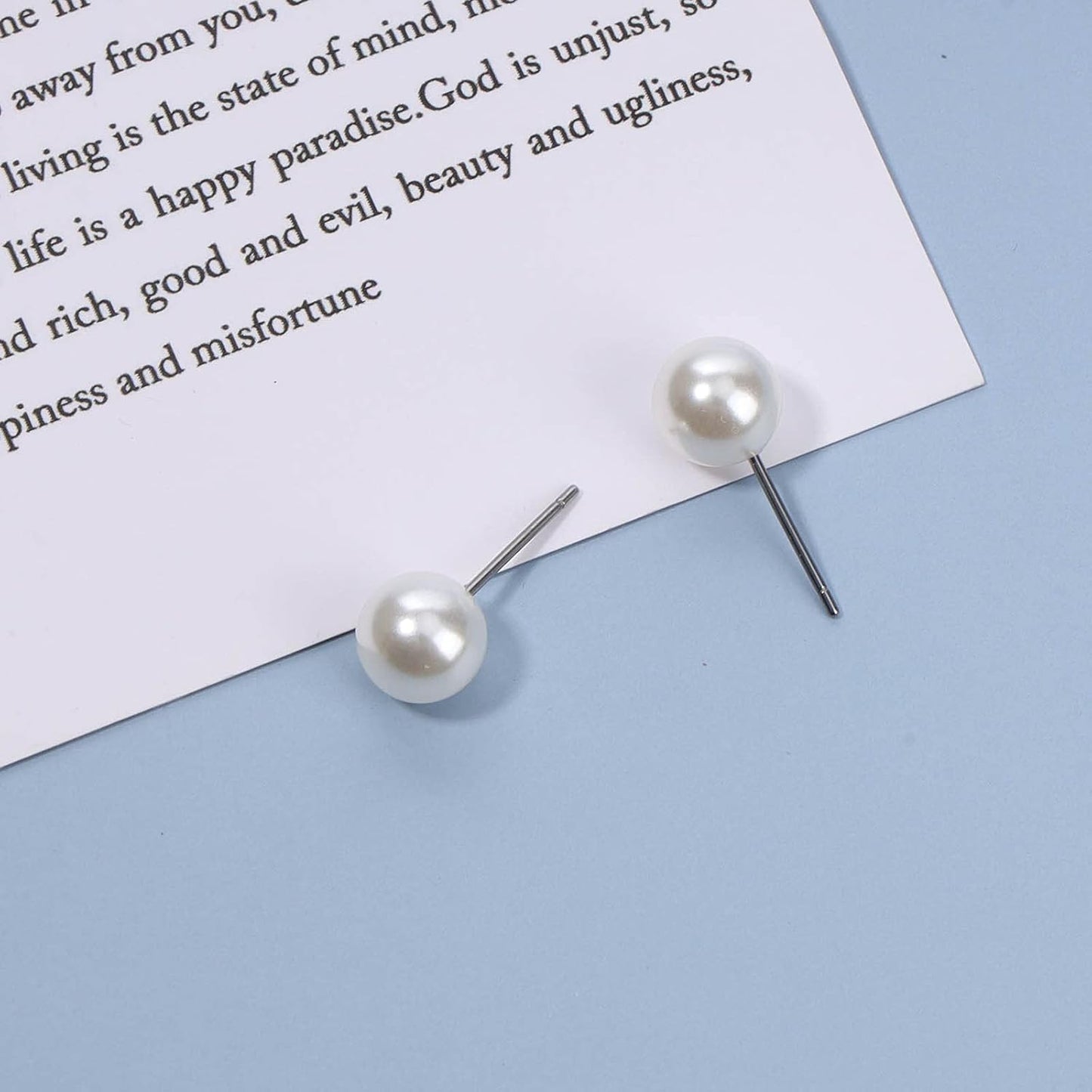Boho Pearl Studs Earrings Tiny Pearl Earrings Minimalist Earrings Pearl Simple Studs Jewelry for Women Bridesmaid Gifts