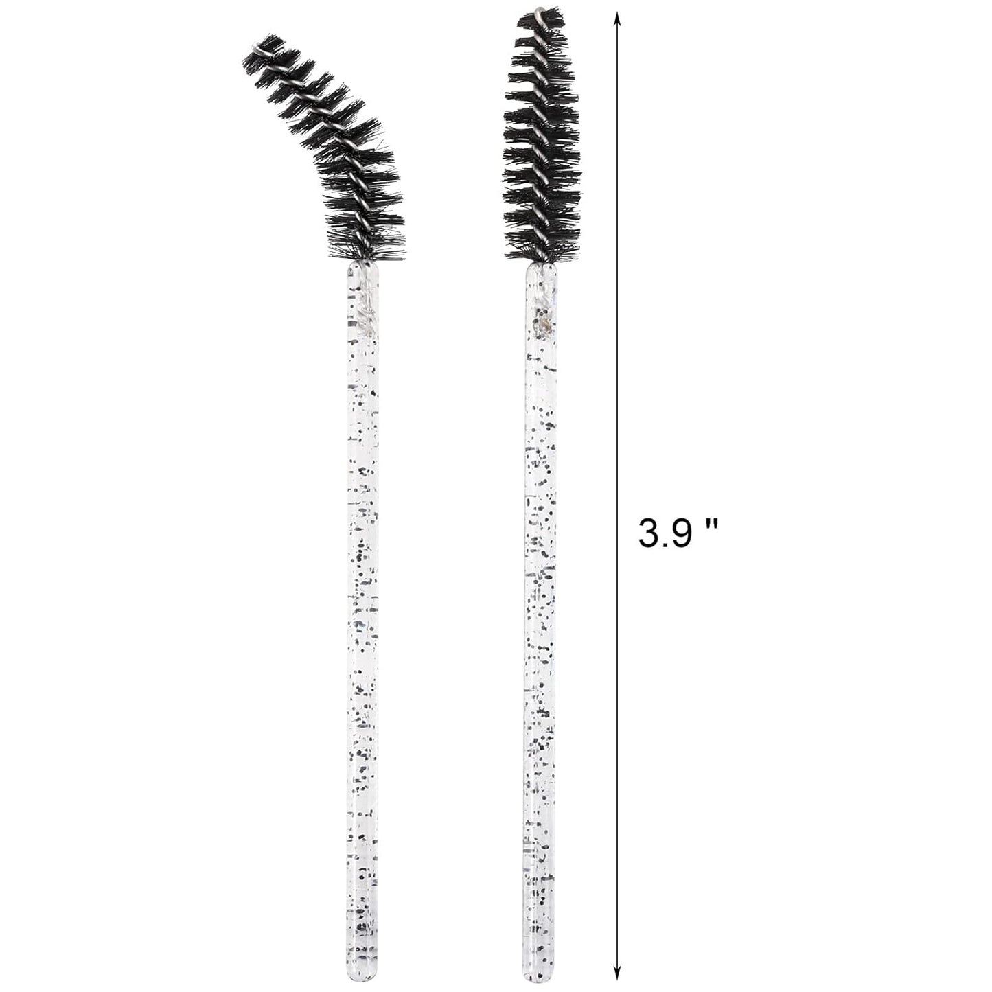 Tbestmax 300 Disposable Mascara Wands Spoolies Eye Lash Brush for Eyebrow/Eyelash Extension Black