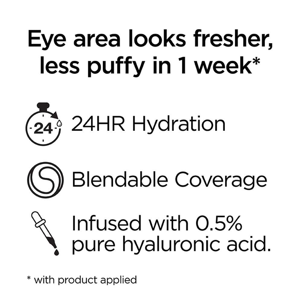 L’Oréal Paris True Match Eye Cream in a Concealer, 0.5% hyaluronic acid, Medium C5-6, 0.4 fl. oz.