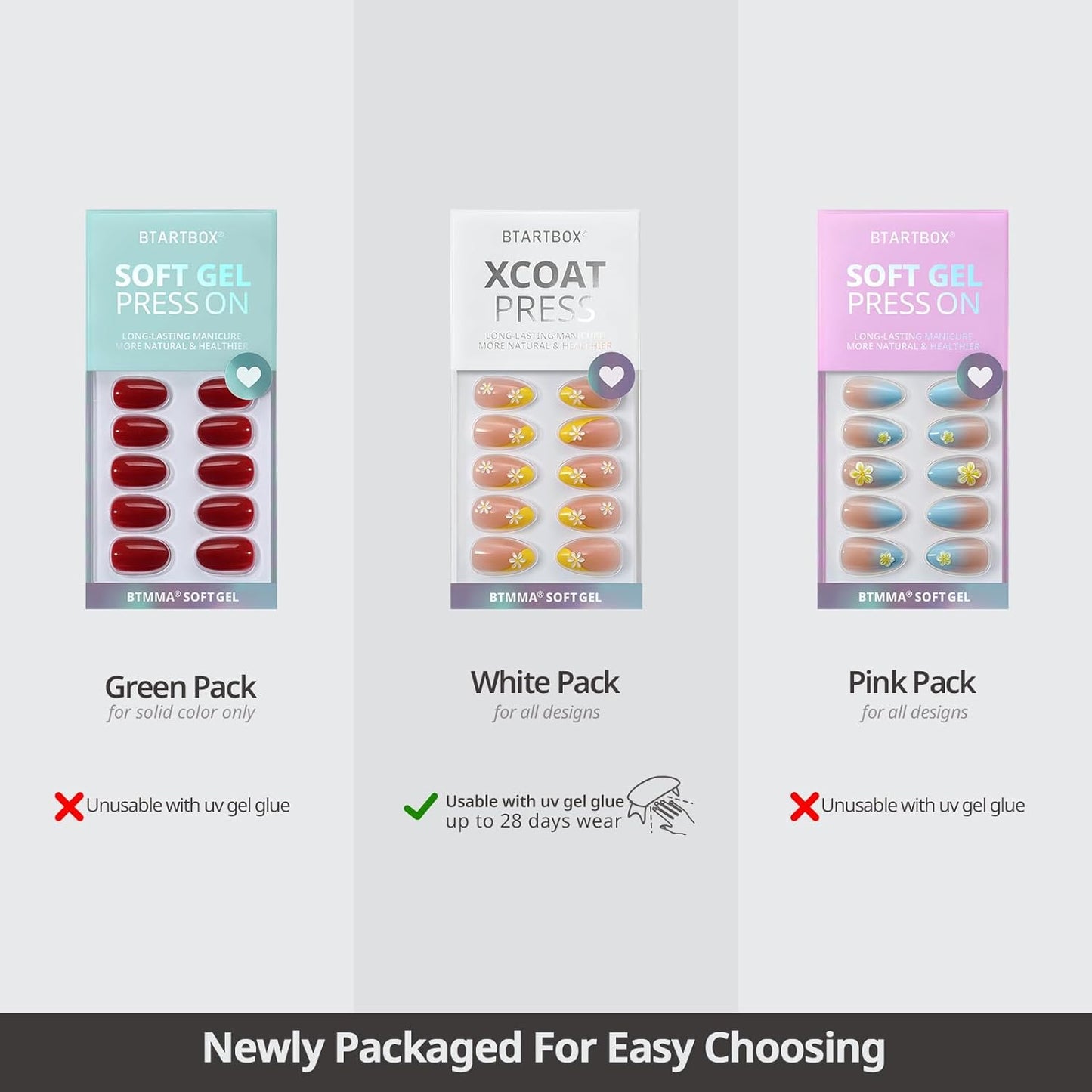 BTArtbox Press On Nails Short - Chrome Cat Eye Almond Press On Nails with Glue for Women, Opaque Soft Gel Glue On Nails in 16 Sizes - 32 Stick On Nails Kit, Chaos Chrome