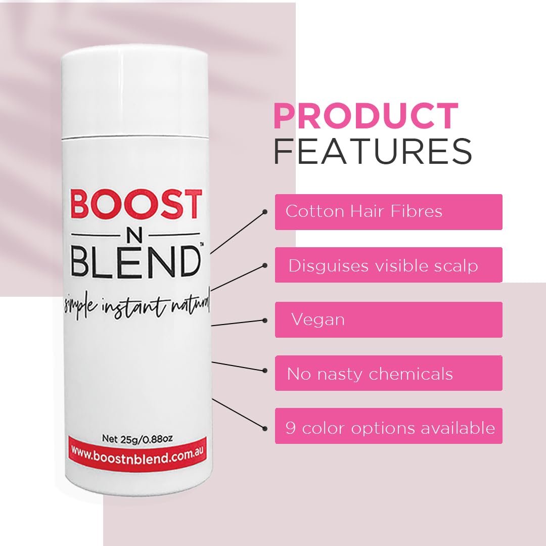 Boost N Blend Scalp Concealer - Hair Volumizer with Fibers for Thinning Hair & Visible Scalp in Women (25g/0.88oz)