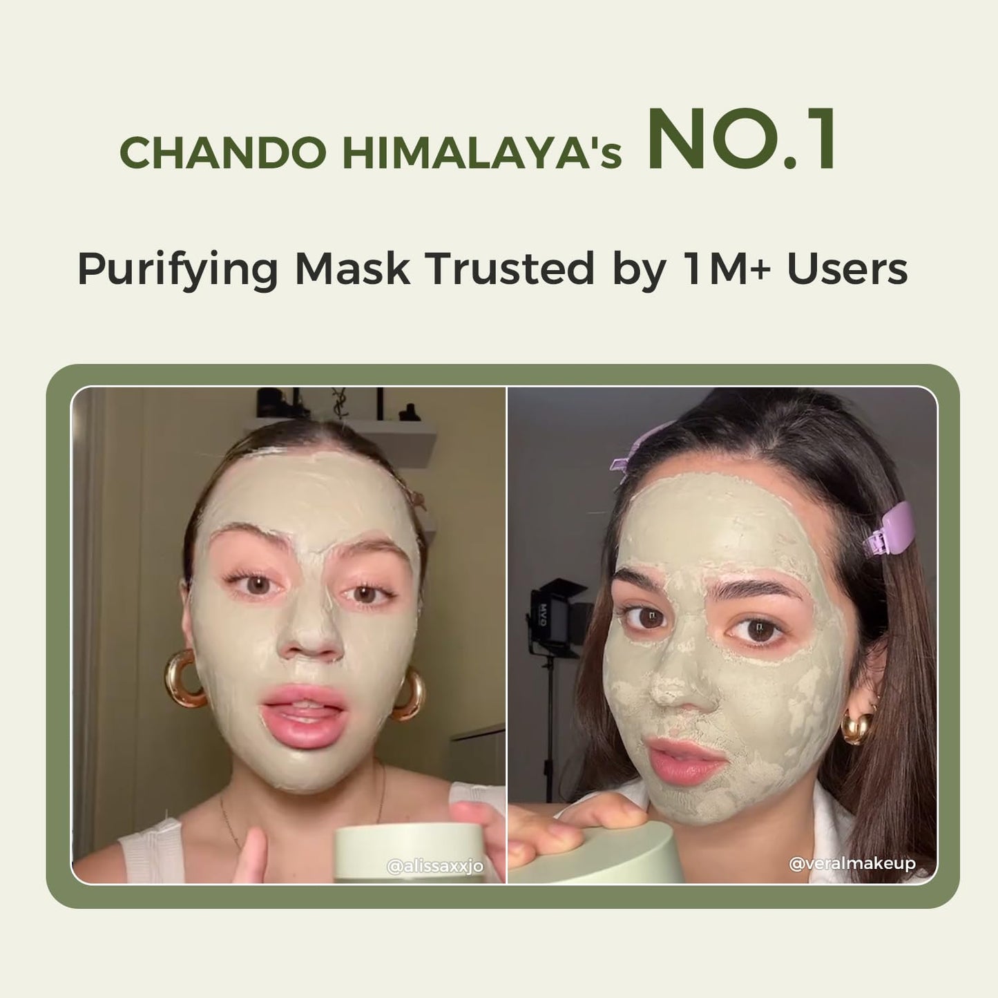 Purifying Green Tea Mask(2Pack), Natural Facial Clay Mask Deep Pore Cleansing with Green Tea Extract and Portulaca Extract, for Clogged Pores, Detoxifies & Balance Oil, 7 fl.oz