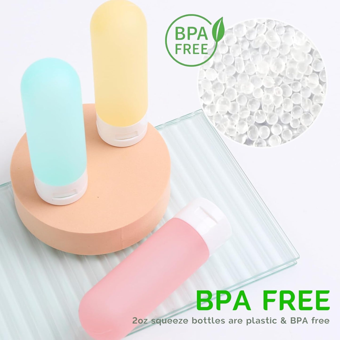 20 Pack Travel Bottles Set for Toiletries TSA Approved, Leak Proof Travel Size Containers Kit Portable Refillable Travel Accessories for Shampoo Conditioner Lotion Liquids