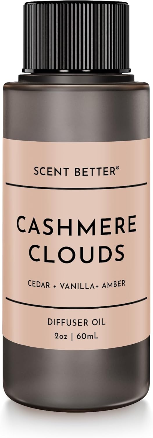Scent Better Cashmere Clouds Aroma Essential Oil Blend: an Aromatherapy Blend of Cedar, Vanilla, and Amber for Ultrasonic Diffusers & Nebulizers (2 Fl Oz, 60 mL)