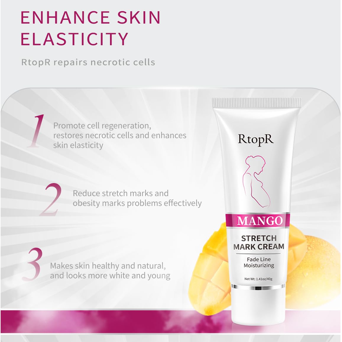 Stretch Mark Removal Cream, Obesity Stretch Mark Moisturizer, Postpartum Repair Stretch Mark Cream, Abdominal Stretch Mark Cream, Remove Marks (1 PCS)