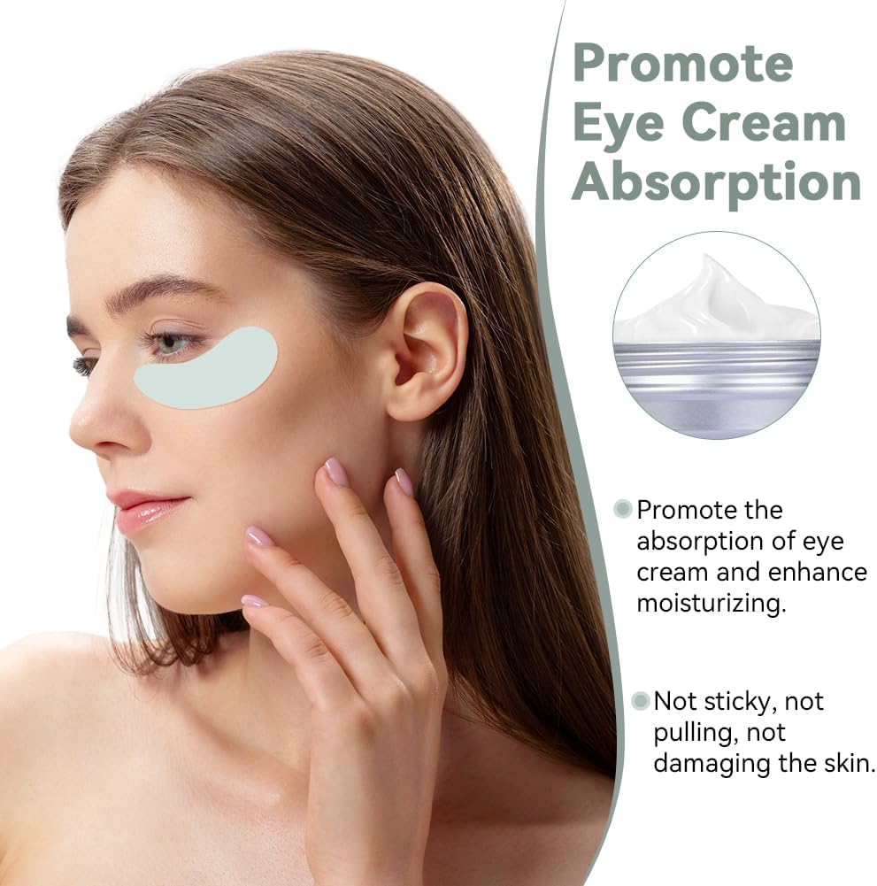 Reusable Eye Gel Cooling Pads and Silicone Eye Patches 6 Pairs, Eye Wrinkle Patches Reusable Under Eye Mask Plump Fine Lines, Hot Cold Treatment for Redness, Tin Case(Grey)