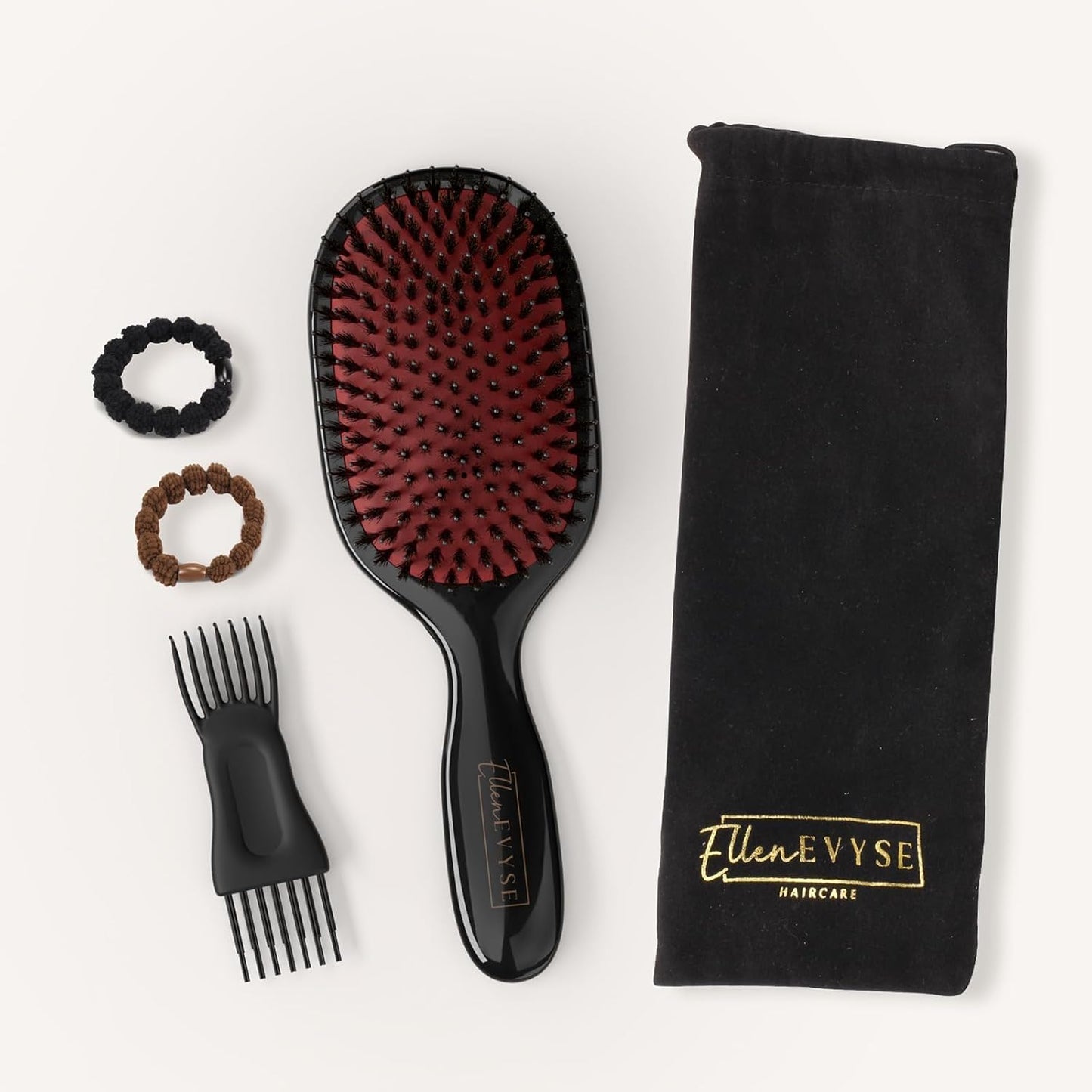 Boar Bristle Hair Brush,Nylon Pins and Boar Bristles for Smoothing,Detangling,Reducing Breakage and Enhancing Shine,Hairbrush for Women,Men