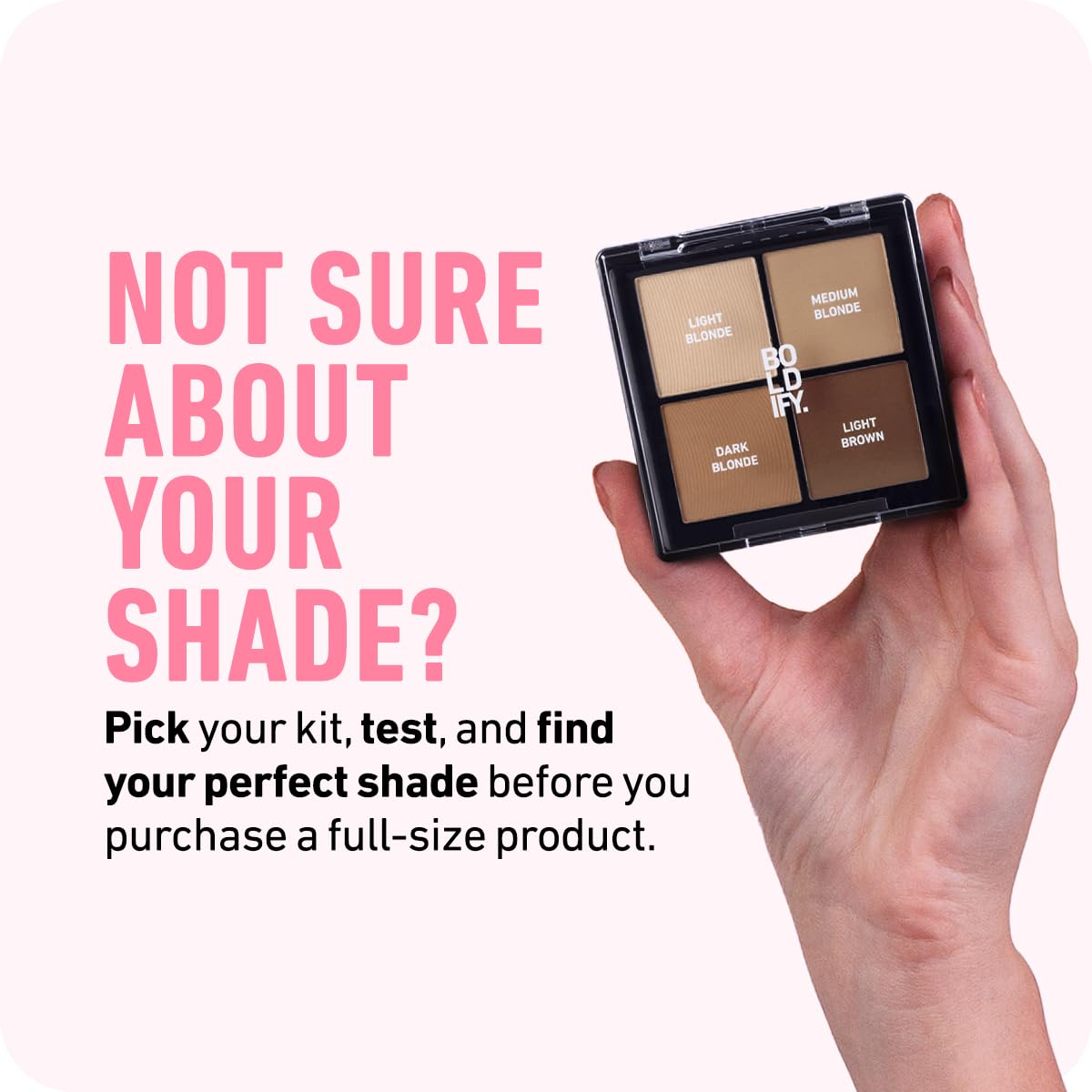 BOLDIFY Hairline Powder Color Sample Kit - Root Touch Up Hair Color for Gray Coverage - Bald Spot Concealing Hair Powder for Women & Men - 48-Hour Stain-Proof - Grays