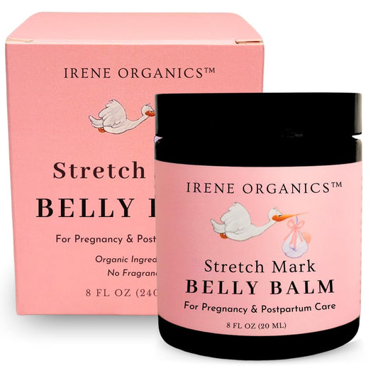 Organic Belly Butter for Pregnancy Stretch Mark Prevention and Treatment Award Winning Anti Stretch Mark Tummy Balm For Pregnancy and Postpartum 8oz - Hydrating Bump Cream