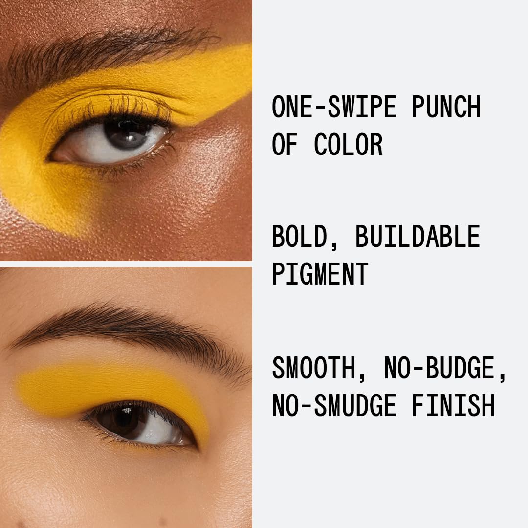 about-face Matte Fluid Eye Paint It's Blitz – High-Pigment Liquid Eyeshadow, Long-Lasting, No-Budge Matte Finish, Vegan & Cruelty-Free (Primary Yellow)