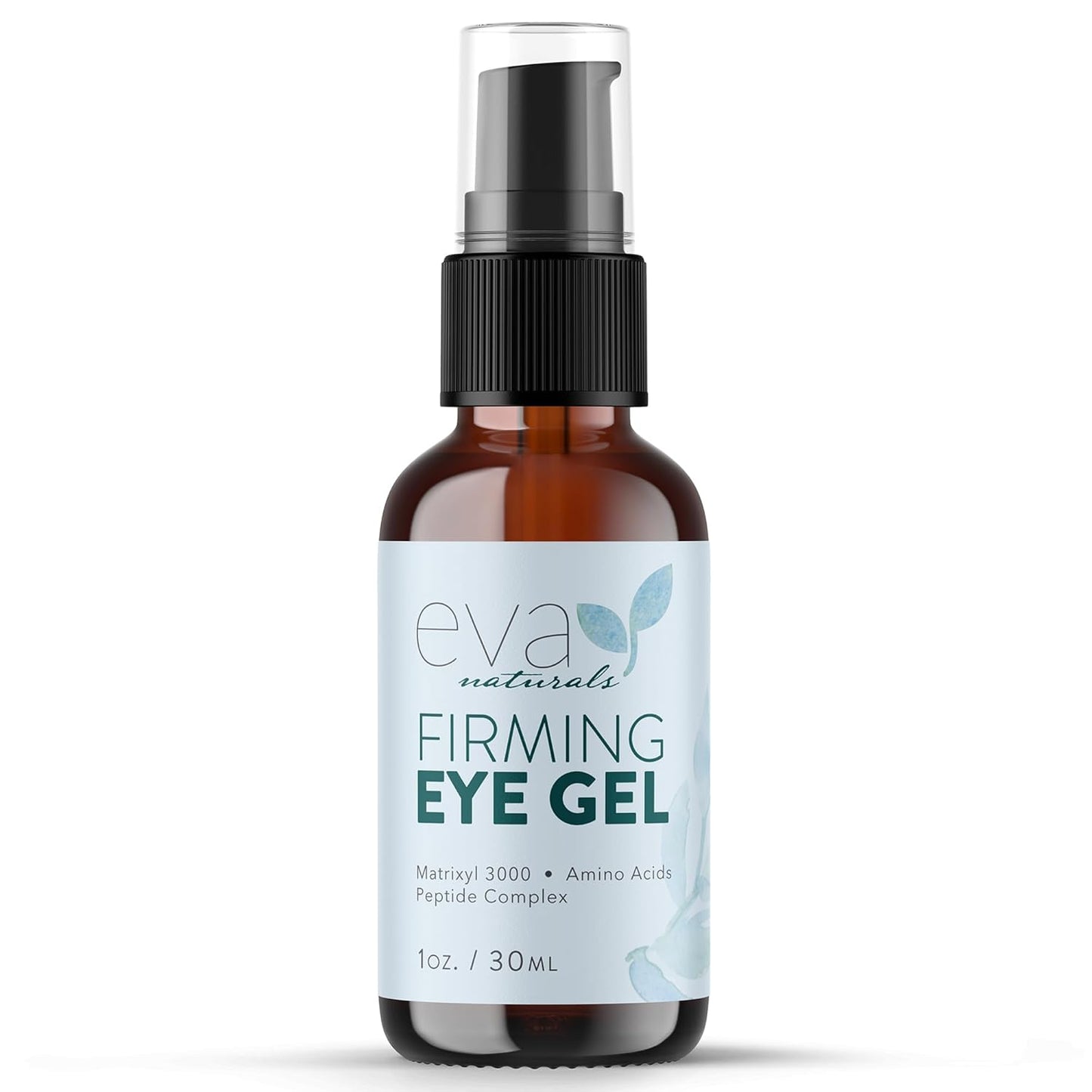 Eva Naturals Eye Gel for Dark Circles, Bags & Puffiness – Anti-Aging Serum with Peptides, Hyaluronic Acid & Botanicals – Firming Under Eye Treatment for Wrinkles, Fine Lines & Tired Skin – 1 oz