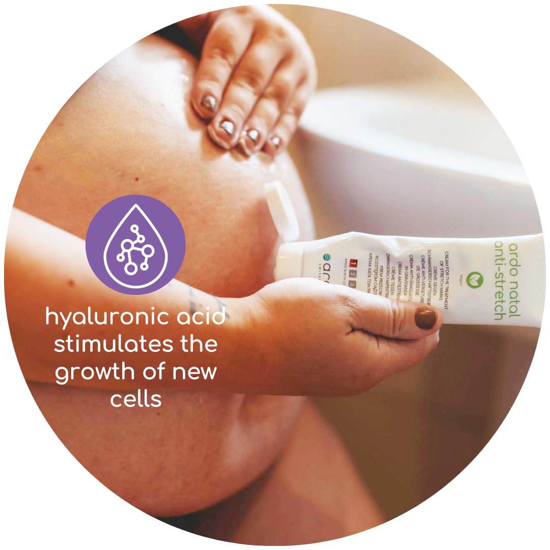 ARDO Anti-Stretch Mark Cream, Swiss Formula. Helps Prevent & Reduce Stretch Marks During Pregnancy & After Birth, Cruelty-Free, Vegan & Fragrance Free, Made in Europe, (100ml/3.4 fl.oz)