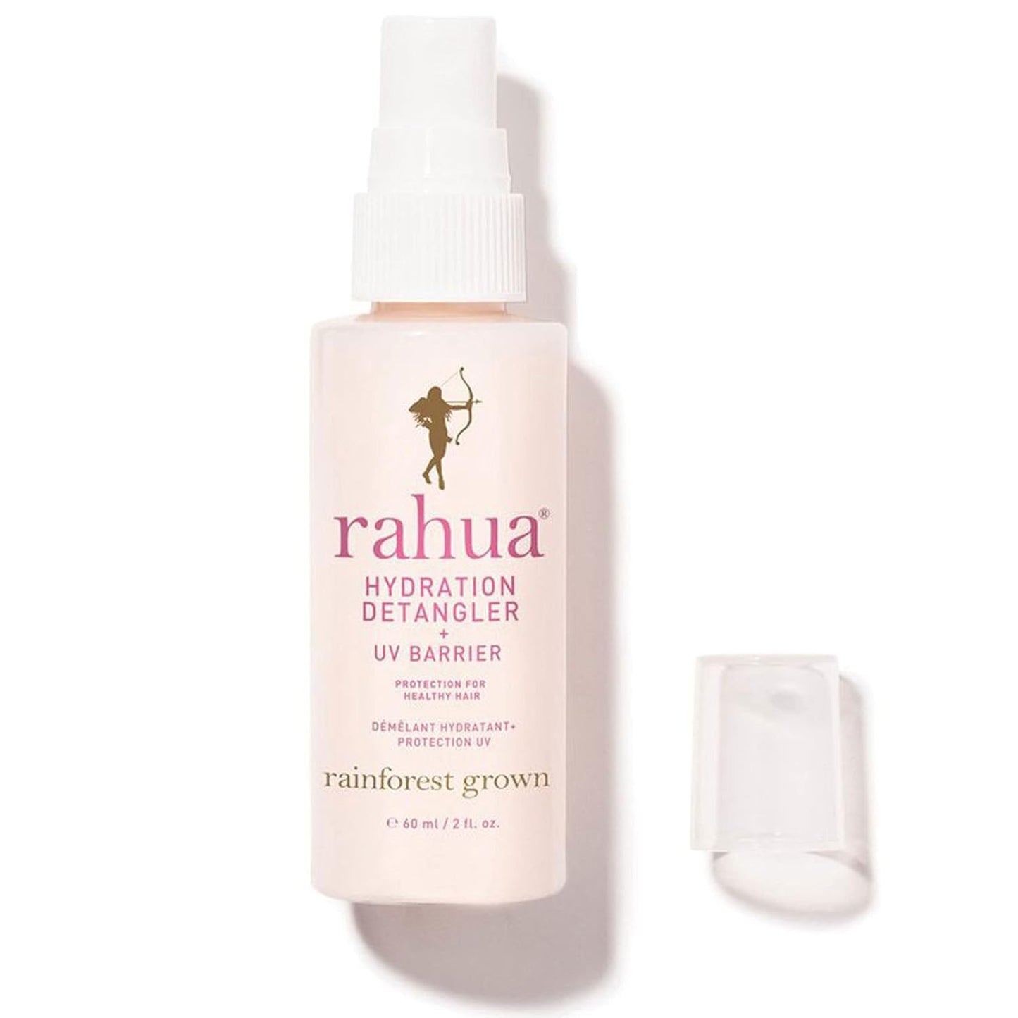 Rahua Hydration Detangler + UV Barrier, 2 Fl Oz, Moisturizing Formula Softens Hair, Smooths Frizz, Prevents Breakage and Damage, Creates Instantly Brushable Hair, Travel Size, TSA-Approved, Vegan