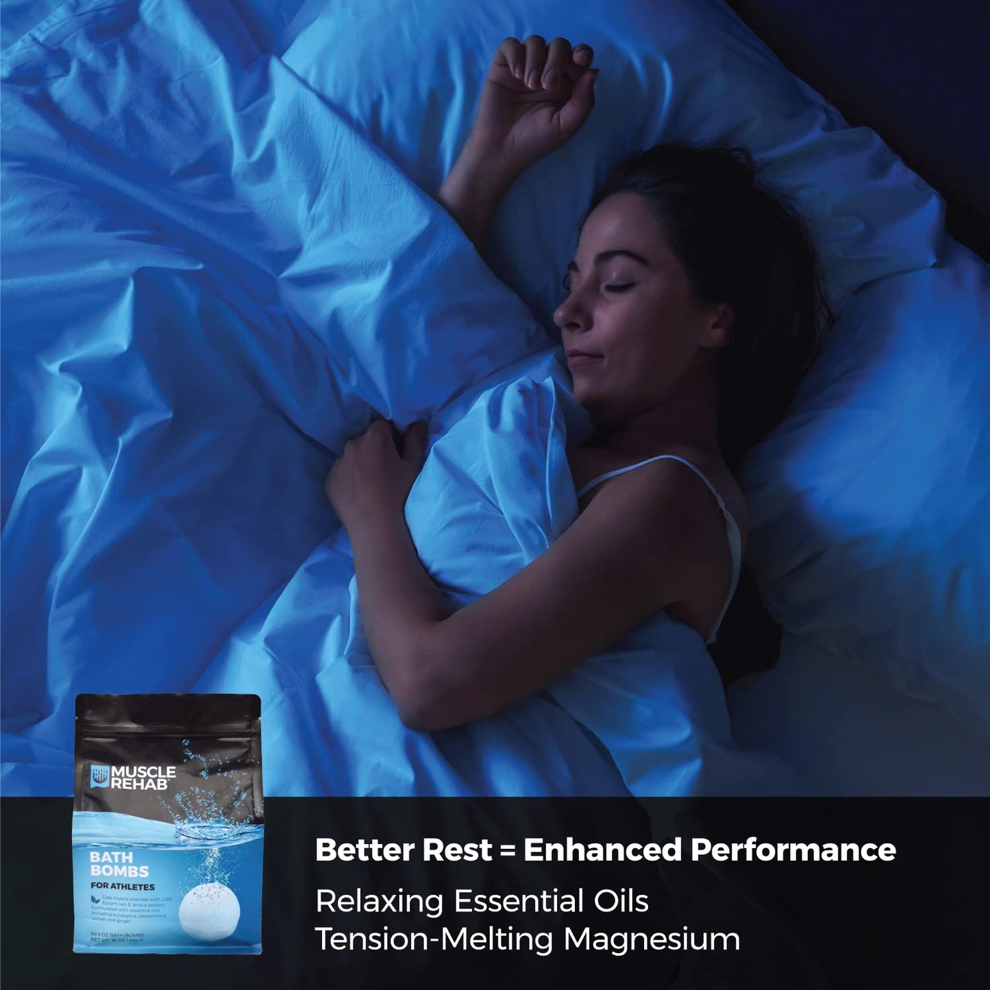 Magnesium Epsom Salt Bath Bombs - Fast-Absorbing Muscle Soak for Post-Workout Recovery - Bath Bombs for Sore Muscles and Pain- Tranquil Foot Soak Bombs - Athletic Recovery Bath - 2 Packs