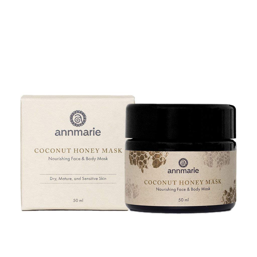 Annmarie Skin Care Coconut Honey Mask - With Extra Virgin Coconut Oil & Mountain Wildflower Honey, Moisturizing & Exfoliating Mask for Dull, Dry & Sun-Damaged Skin, All Skin Types (50mL, 1.7 fl oz)