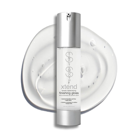 SIMPLY SMOOTH Xtend Keratin Replenishing Finishing Gloss (Pump) - Weightless Finishing Serum for All Hair Types - Adds Shine, Controls Humidity & Eliminates Frizz