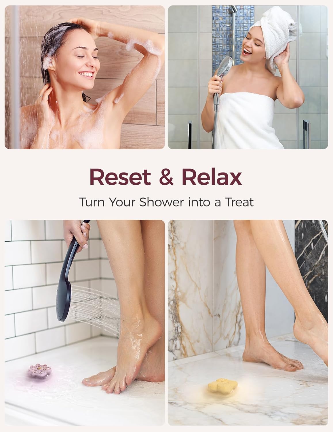 Momcozy Shower Steamers 14 Pack-7 Unique Shapes & Floral Scents, Long Lasting Fragrance, Gentle Formula, Perfect Travel & Gift Idea for Home Spa Relaxation