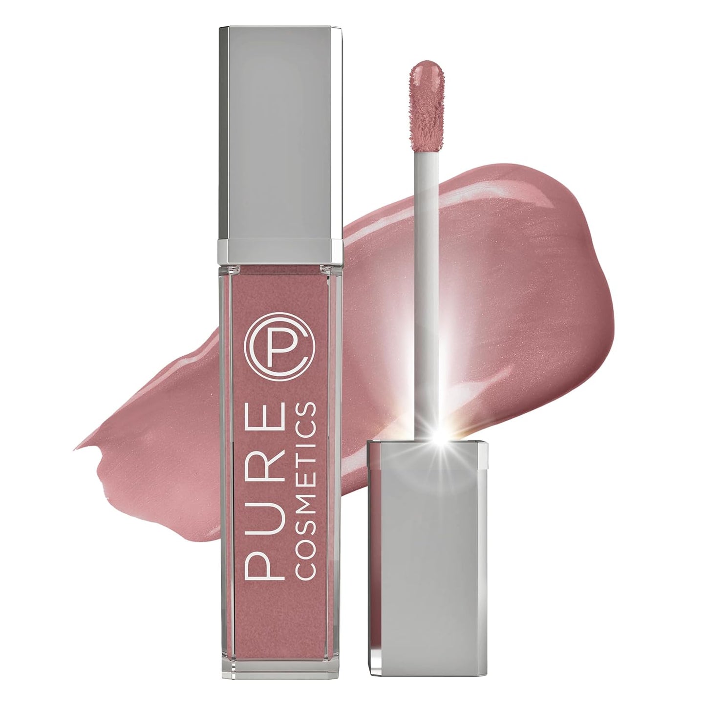 Pure Cosmetics Pure Illumination Lip Gloss - LED-lit Applicator w/Side Mirror - Non-Sticky, Moisturizing & Hydrating Lip Glosses - Soothes & Heals Dried Chapped Lips (Classy)