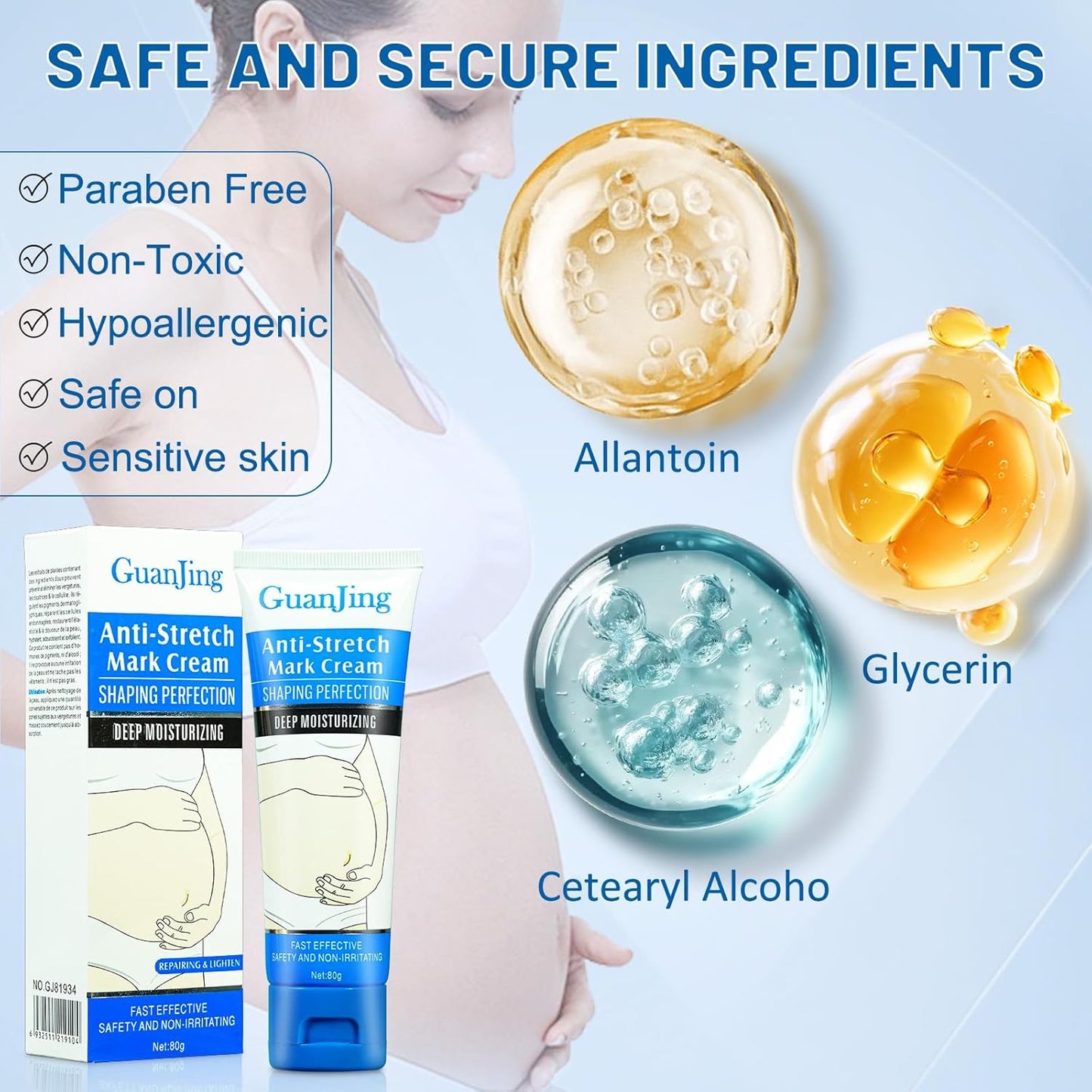 Stretch Mark Cream Stretch Mark Oil for Pregnancy, Stretch Mark Removal Belly Butter for Pregnant Women To Prevent And Repair Maternity Stretch Marks Scar Cream 2.82 Oz Skincare Body Oil 4.2 Fl.oz