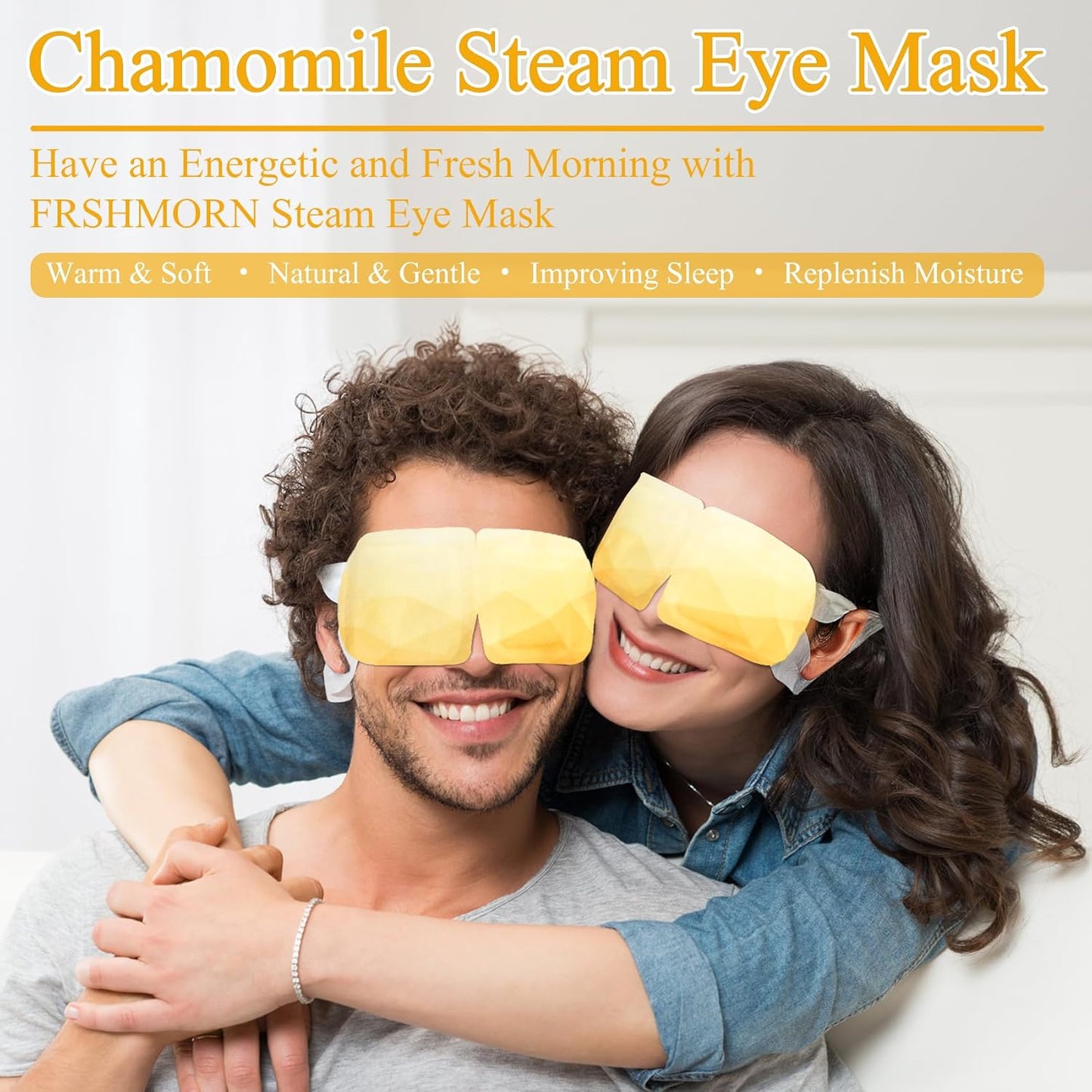 16 Packs Steam Eye Mask, Heated Eye Mask for Sleeping, Warm Compress for Eyes, Self Heating Disposal Eye Mask Comfortable Sleep Mask for Home, Office, Spa, Travel Essentials (Chamomile)