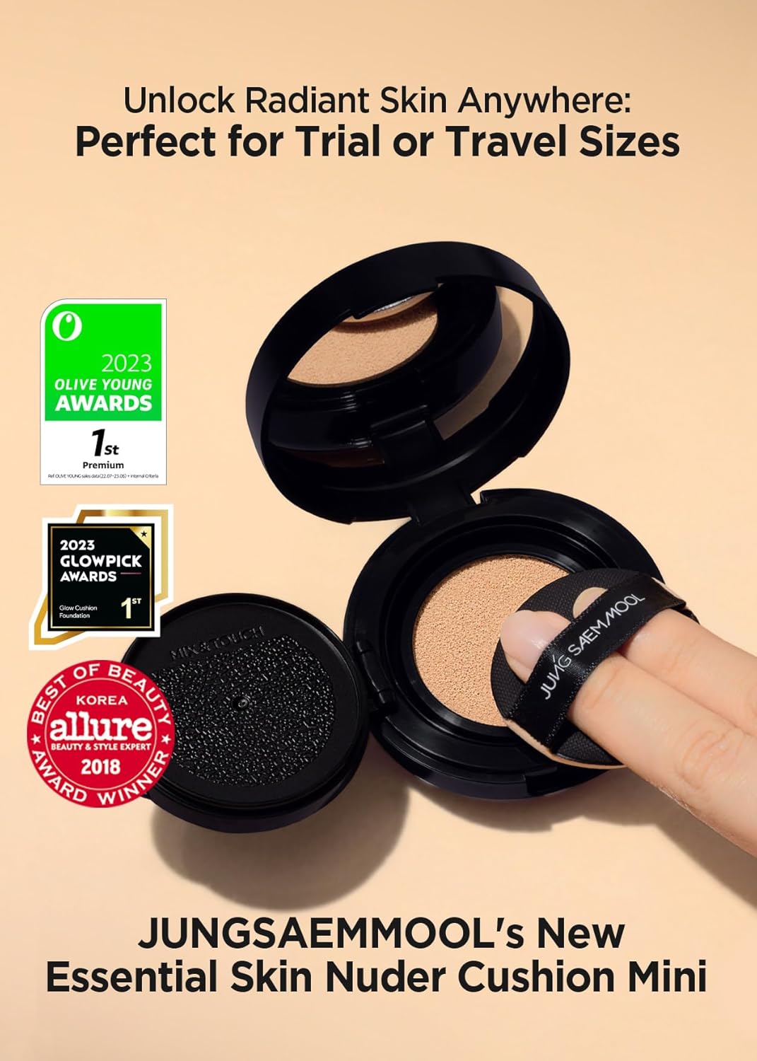 [JUNGSAEMMOOL OFFICIAL] Essential Skin Nuder Cushion Mini (08 Medium Deep) | SPF50 Broad Spectrum