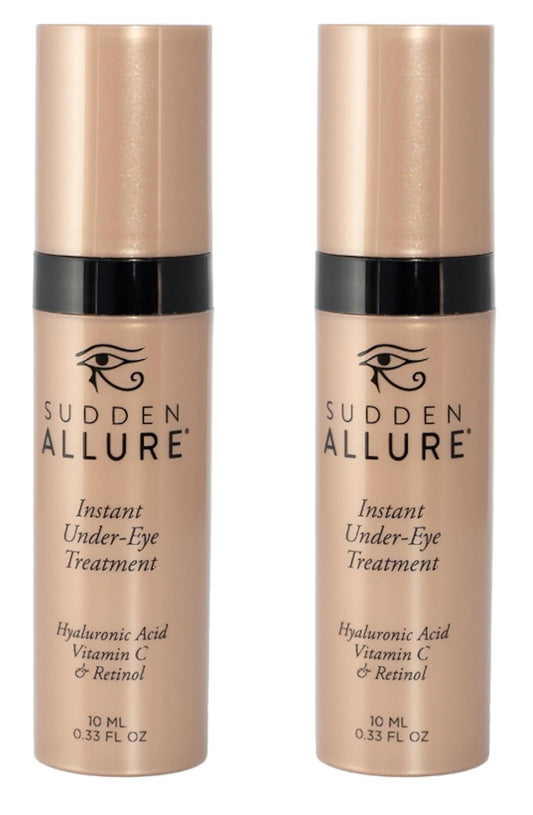 Sudden Allure Instant Under Eye Treatment Serum – Erase Under Eye Bags, Dark Circles, Wrinkles & Lift Sagging Eyes - Instantly Tighten & Firm - Reduce Eye Bags & Crows Feet | Made in USA (10 ml, 2pk)