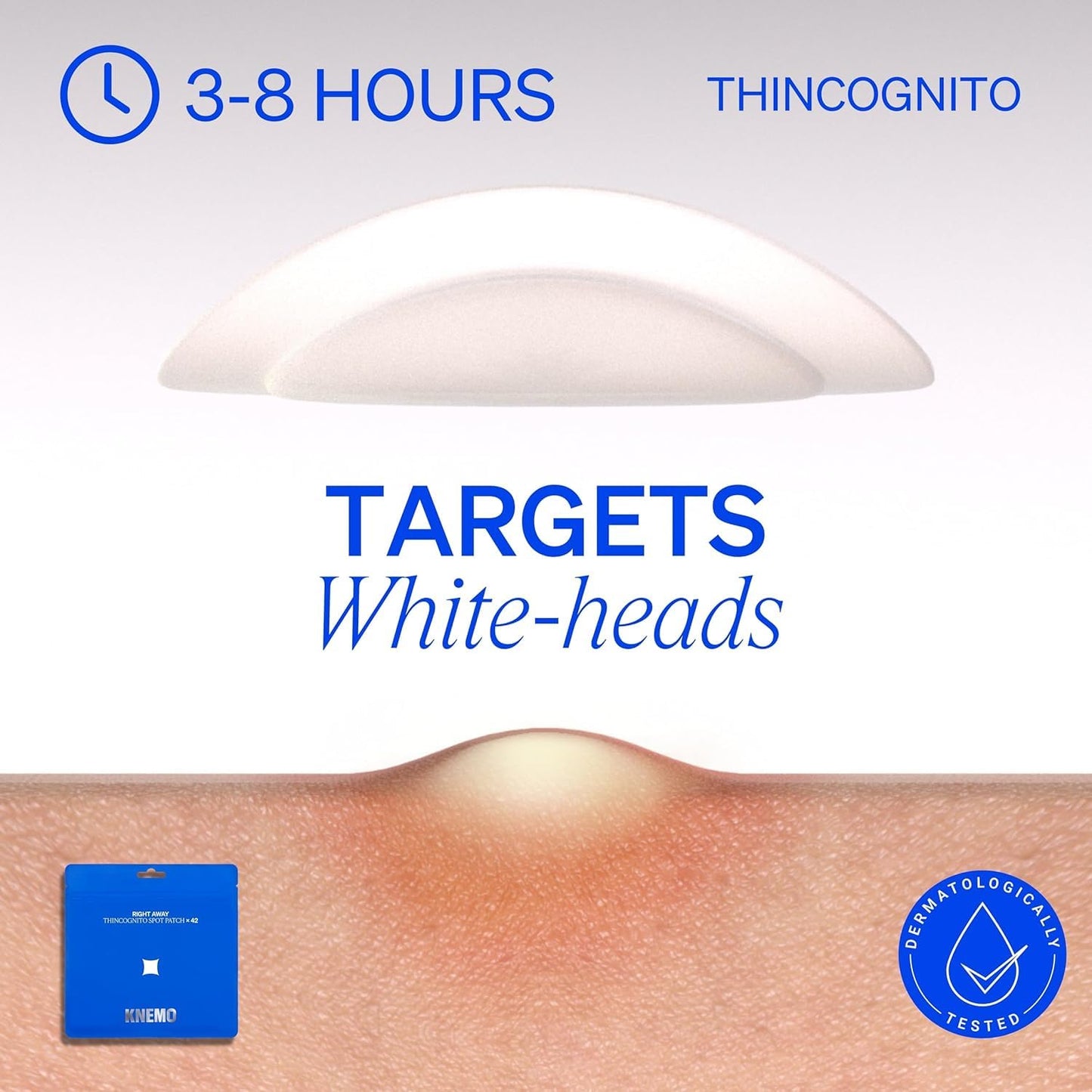 Right Away Thincognito Invisible Spot Patch - Absorbing Hydrocolloid Pimple Patch for Face, Blemishes, Zits, Acne, Breakouts Spot Treatment for Skin Care, 2 Sizes (42 Count)