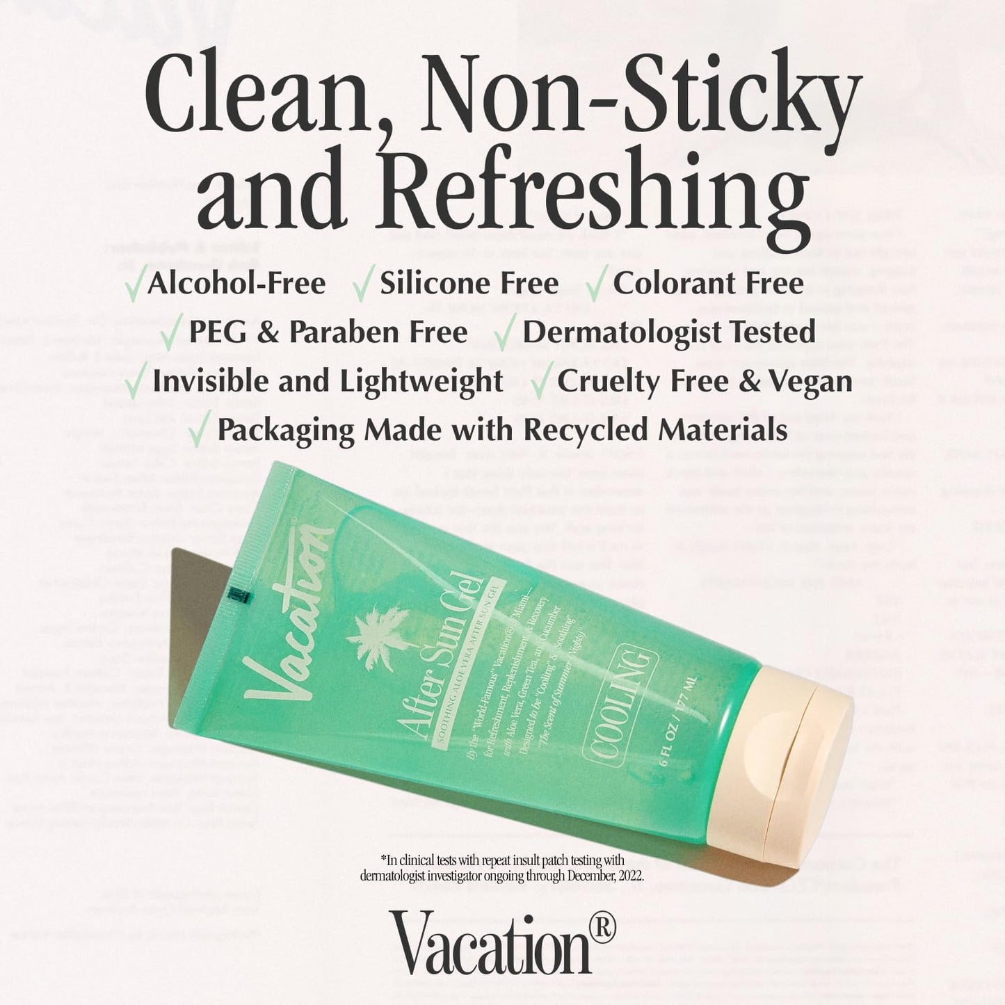 VACATION After Sun Gel & Air Freshener Bundle, Soothing Aloe Vera for Sunburn Relief, Hydrating & Cooling, Non-Sticky Aftersun Care, Alcohol Free, 6 Fl. Oz.