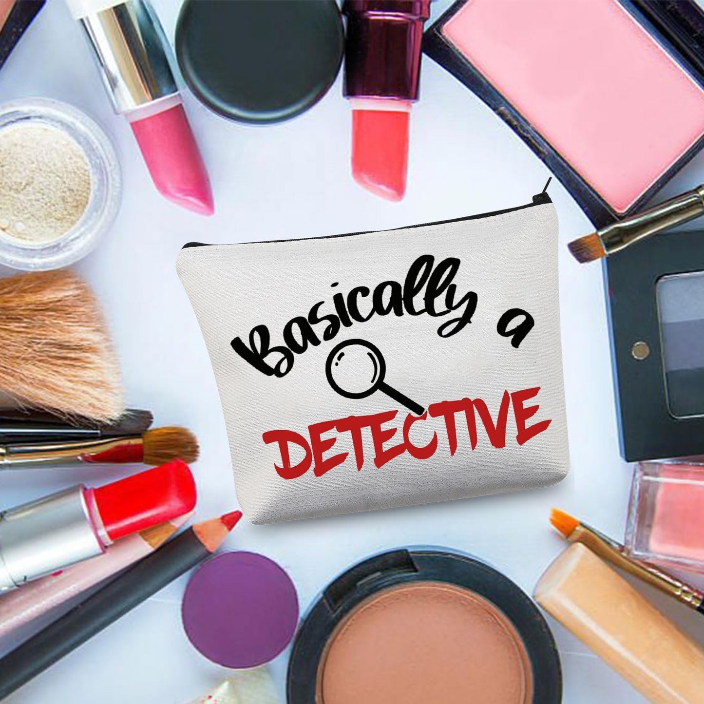 BDPWSS Basically A Detective Makeup Bag True Crime Gift True Crime Junkie Gift True Crime Lovers Gift True Crime Podcast Gift (basically detective)